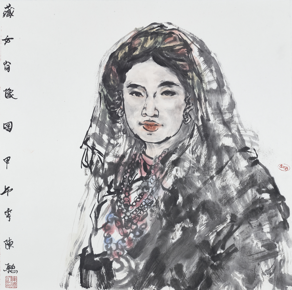 藏女肖像图