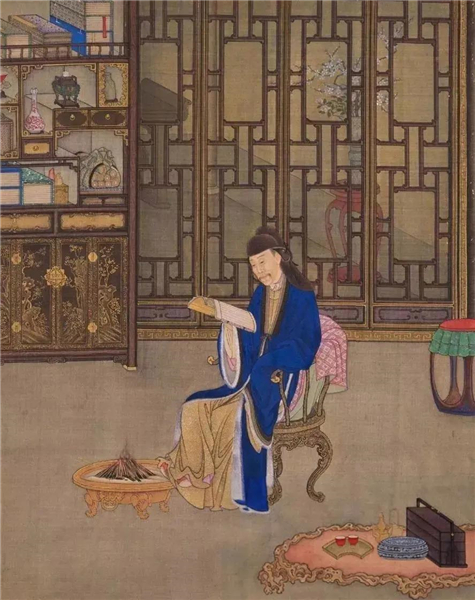 雍正古装读书图